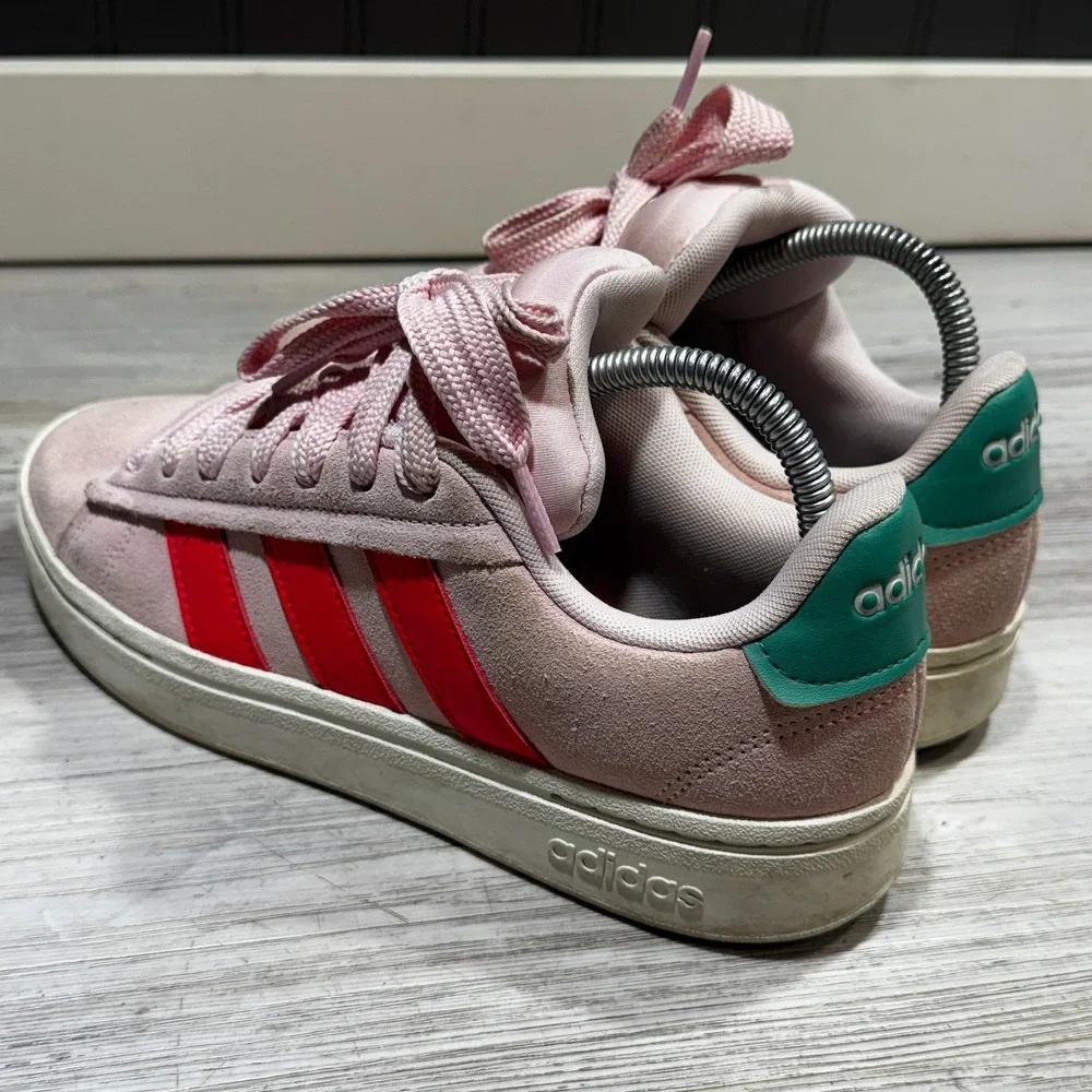 Adidas Grand Court 2.0 Women's 8 Pink Suede